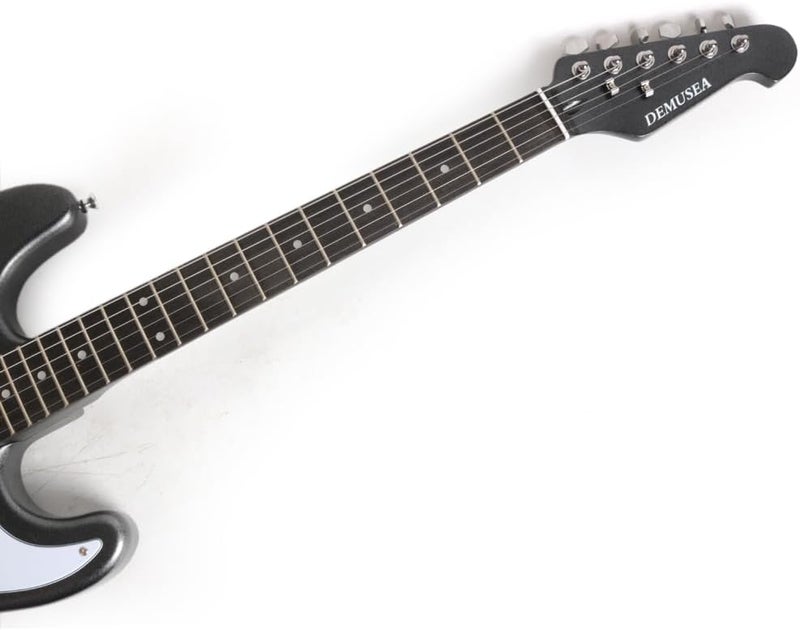 demusea DST-30 Full Size Electric Guitar Beginner Starter Practice With Gig bag And Strap (DST-30, Metallic Black) - Image 4